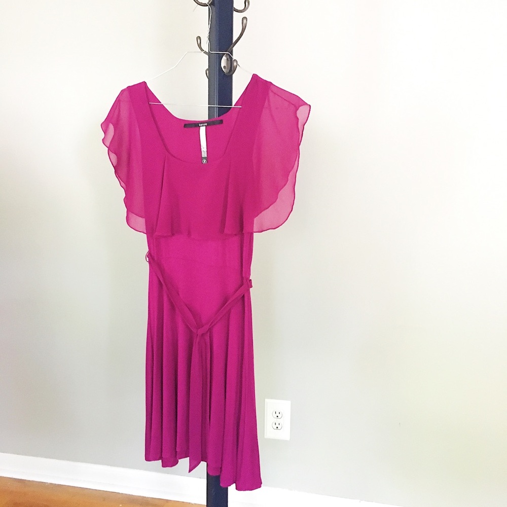 Magenta Kensie crepe ruffle front dress - size S